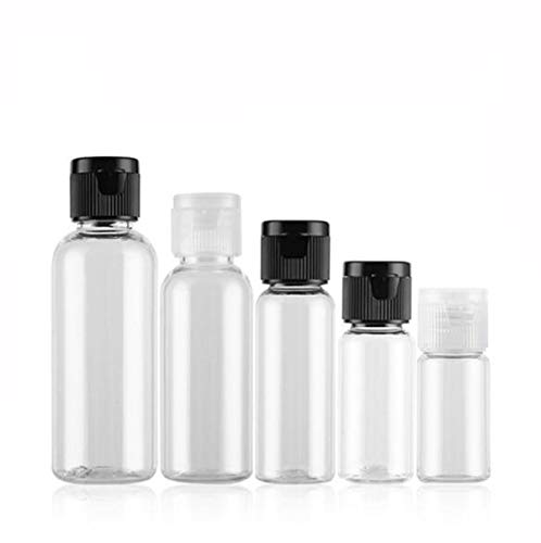 30Pack 0.7 Oz Plastic Empty Travel Bottle With Flip Cap Sample Cosmetic Containers Jar For Lotions Shampoos And Massage Oils(Cle
