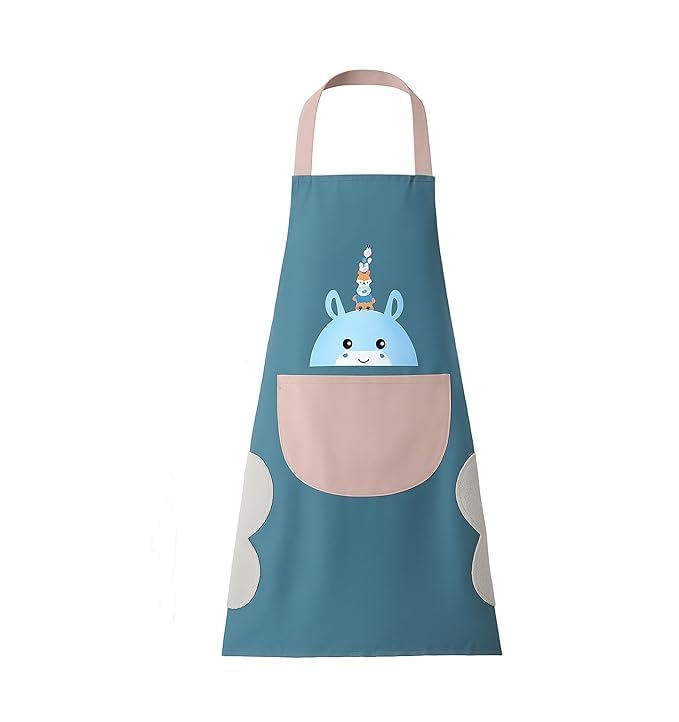 M $ T Goldi Waterproof Kitchen Apron For Women, One Size, With Big Front Pocket And Handwiping Towel, Multipurpose Apron
