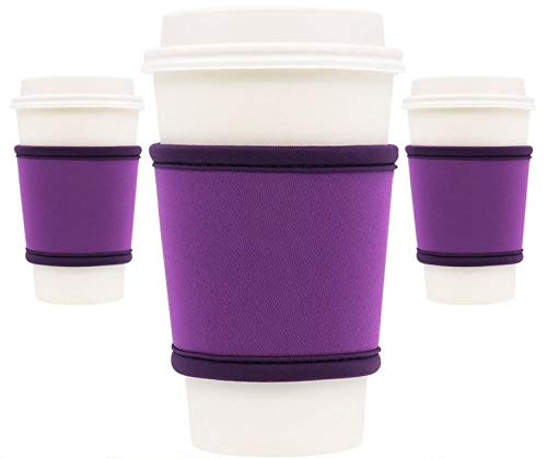 Coffee Cup Sleeves - Premium Neoprene Insulated Reusable Coffee & Tea Cup Sleeves - Best For 12Oz-24Oz Cups At Starbucks, Mcdona