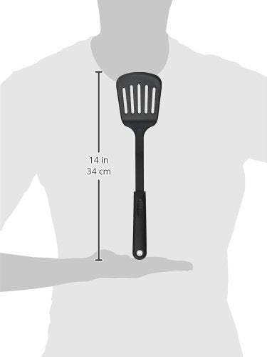 Fox Run Regular Slotted Turner, 12.5-Inch, Black