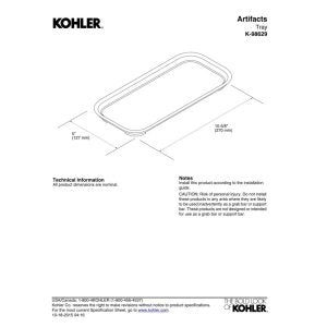 KOHLER K-98629-NA Artifacts Ceramic Tray