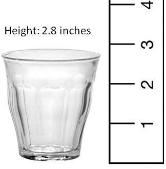 Duralex Picardie Drinking Glasses Set Of 6 - Tempered Glass Tumblers With Microfiber Polishing Cloth Classic Design, Easy To Hol