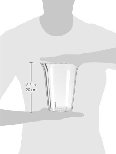 Elegant Large Clear Flared Containers - 7.5 (Pack Of 1) - Durable, Stylish & Reusable Centerpiece - Perfect For Events, Partie