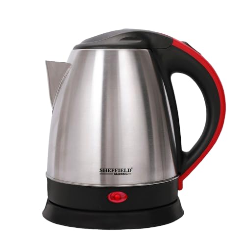 Sheffield Classic 1.5L Electric Kettle | 1500W Fast Boil Stainless Steel | Auto ShutOff, CoolTouch Handle & 360 Swivel Base | Id