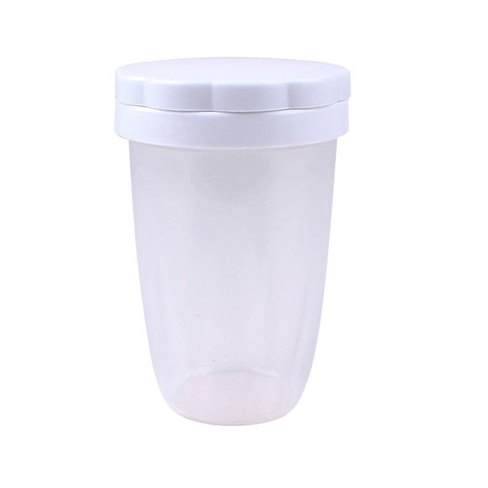 1Pc White Plastic Flour Powder Sugar Shaker With Lid Mesh Shaker Icing Sugar Powder Cocoa Flour Chocolate Coffee Sifter Cooking