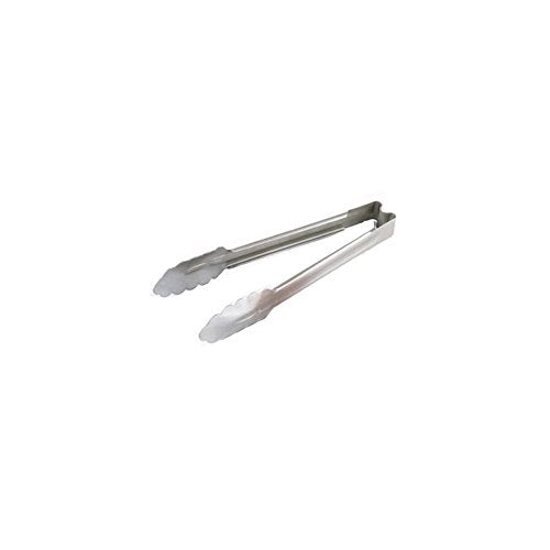Vollrath 9-1/2'' Heavy-Duty One-Piece Stainless Steel Tongs