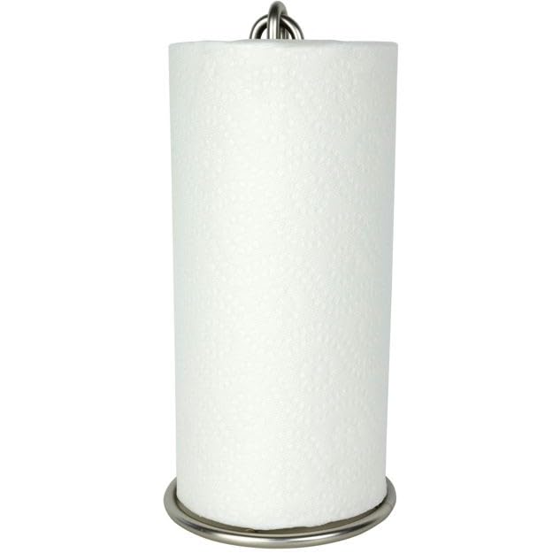 Spectrum Diversifies Designs Paper Towel Holder, 2 Ounce, 1 Count, Satin Nickel