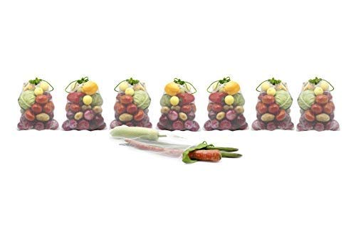Earth Connect Vegetable Storage Bag, Reusable, For Shopping, For Fridge (Set Of 8): EarthFriendly, NonToxic, Multipurpose, Fri