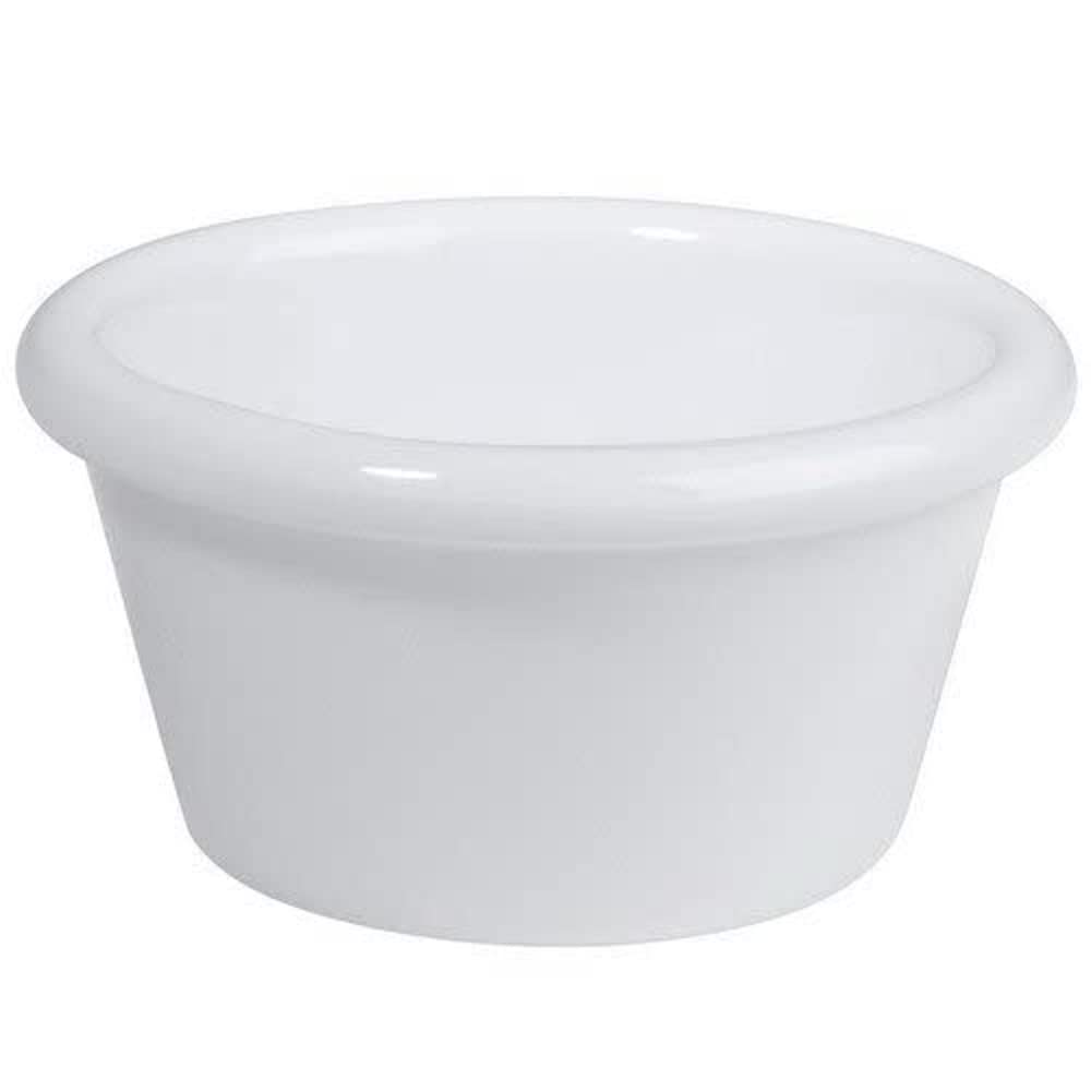 Winco Melamine Round Plain Smooth Unbreakable Ramekin White, 2 oz. | 1 Dozen