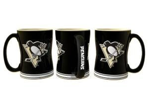 Boelter Brands Nhl Pittsburgh Penguins Coffee Mug14Oz Sculpted Relief, Team Color, 14 Ounce