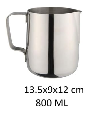 Dynore Stainles Steel Delux 800 Ml Of Milk Jug/Mug Perfect For 4-5 Cups Of Coffee