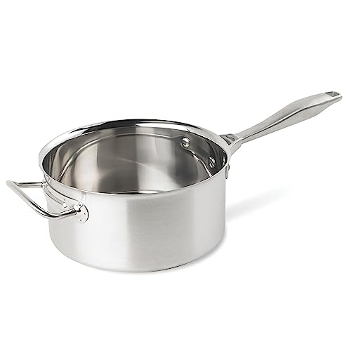 Vollrath 47742 Intrigue Mirror Finish S/S 4.25 Quart Sauce Pan