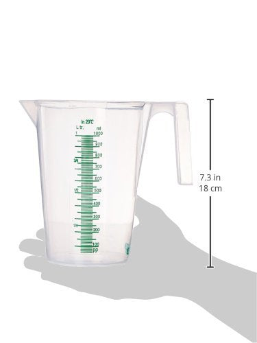 Hydrofarm Hgmc1000 Measuring Cup 1000Ml, 1000 Ml, Clear