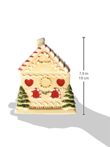 Spode Christmas Tree Gingerbread House Candy Jar | 7 Inch Christmas Cookie Jars Made Of Fine Earthenware | Candy Jars For Kitche