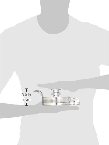American Metalcraft Ahm485 Adjustable Aluminum Hamburger Mold, 4.5'' Diameter, Silver