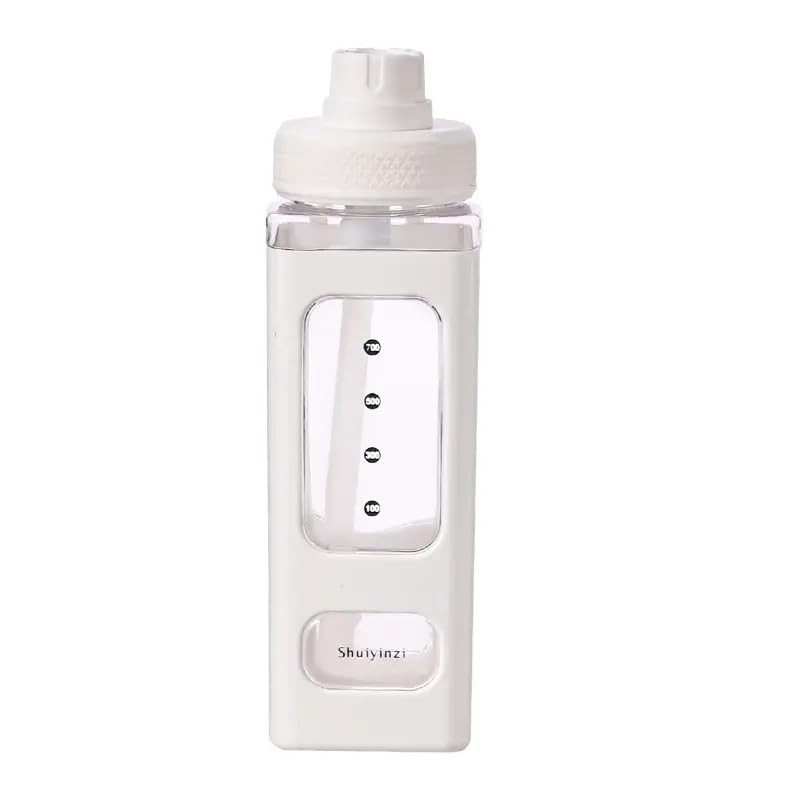 Asharandco Sipper Water Bottle With Straw | LeakResistant Lid Reusable Transparent Drinking Bottle | For School, Travel, Outdoo