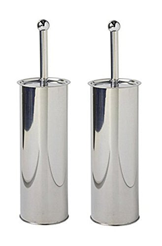 Stainless Steel Toilet Brush And Holder (2 Piece) (Material: Stainless Steel & Nylon)