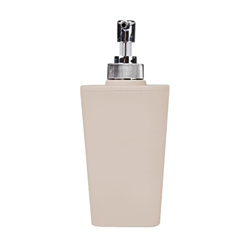 Douceur D'Int  Rieur Soap Dispenser Soft Touch Effect 7 X 7 X 17.5 Cm Taupe