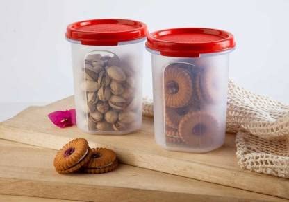 Tupperware Plastic Grocery Container 440 Ml Pack Of 2 (Multicolor)