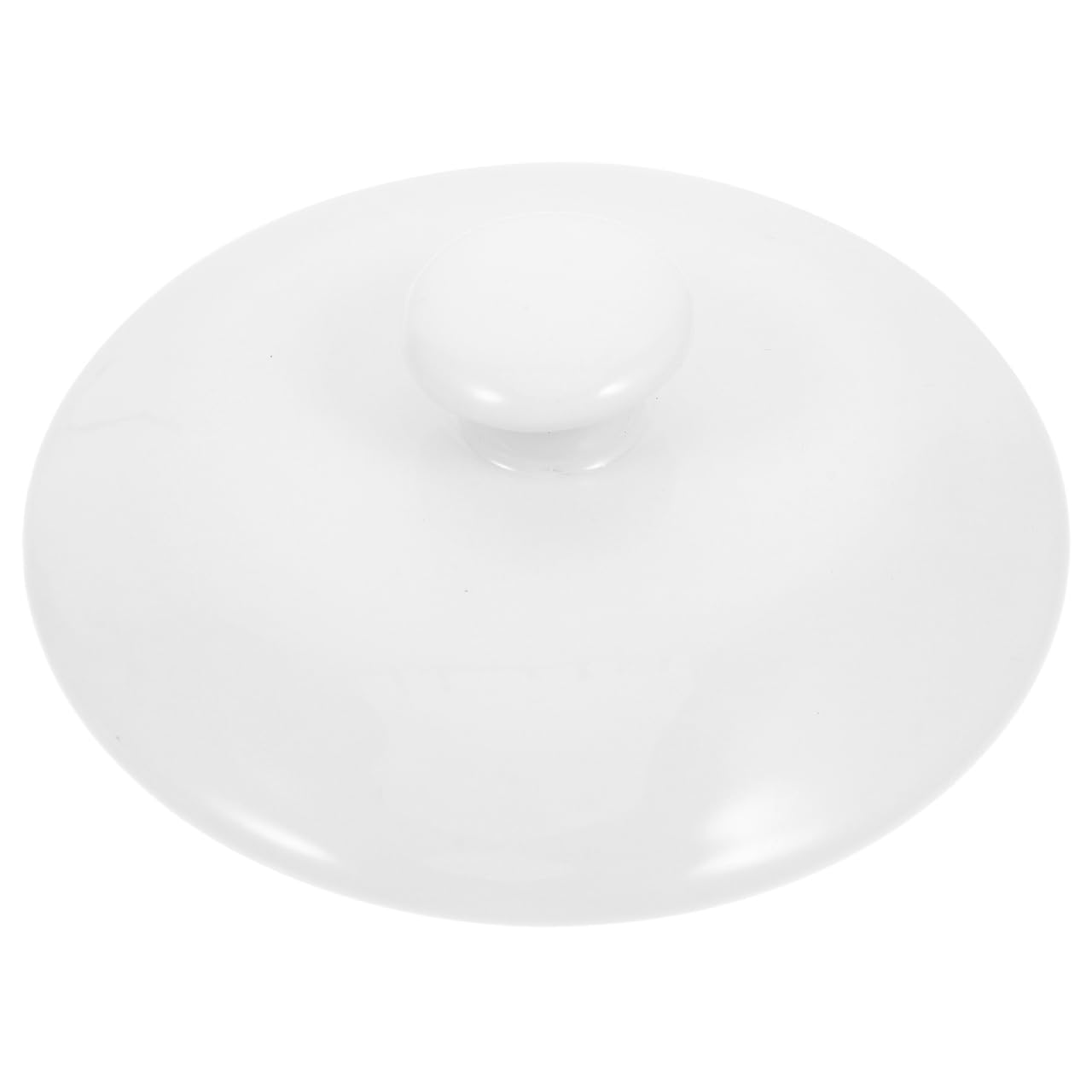 Ciieeo Ceramic Casserole Pot Lid Replacement 3.54 in Round Stockpot Cover Soup Bowl Lid for Steaming Eggs Microwave and Dishwash