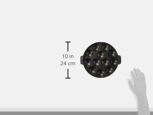Tosaa Aluminium Non-Stick 12 Cavity Appam Patra (Black, 21Cm)