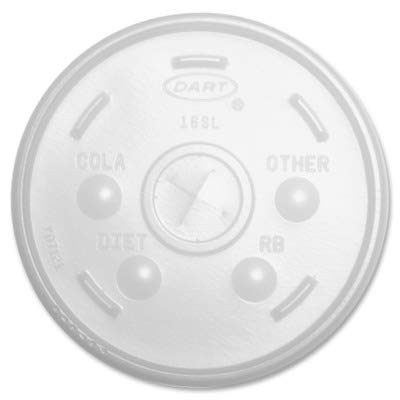 Dcc16Sl - Plastic Lids, For 16-Oz. Hot/Cold Foam Cups, Slip-Thru Lid, White