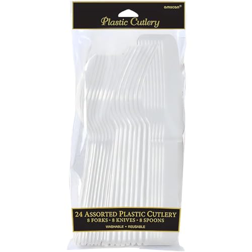 Assorted Silver Plastic Cutlery (Pack Of 24) - Elegant, Durable & Disposable Party Supplies For Every Occasion