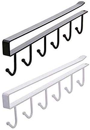 Gion 6 Hooks Hanger Door Cabinet Hook Ceiling Mounted Hanger Hook Rack Clothe Hanger Hook Tie Hanger Hook Kitchen Cabinet Clothe