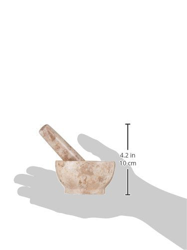 Cilio Prosecco Marble Mortar And Pestle, 2-Inch, Cream
