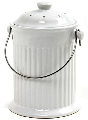Norpro 93 1 Gallon White Compost Keeper Crock