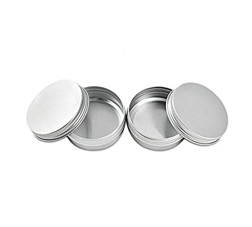 Ericotry Pack Of 12 Aluminum Tin Jars Round Pot Screw Cap Lid For Lip Balm Nail Art Cream Cosmetic Make Up Eye Shadow Powder Pot