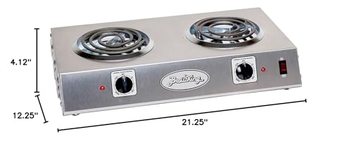 Professional Double Burner Range - Stainless