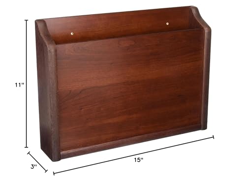 Wooden Mallet Privacy Letter Size Chart Holder  HIPAA Compliant  Mahogany