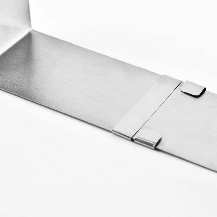Utoolmart Cake Mold Adjustable Cake Ring Molds From 6'' To 11'' Stainless Steel Square Mousse Cake Cutter Baking Mold Pastry Kit