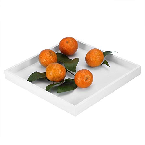 Multi-Purpose Desktop Storage Trays, Fruit Organizer Valet Tray For Cans Drinks Food Jewelry Cosmetics White