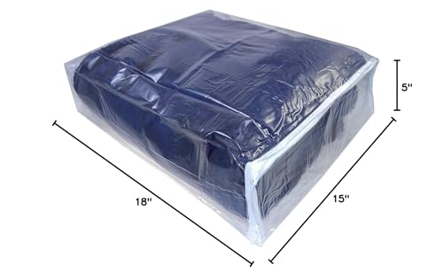 Clear Vinyl Zippered Blanket Storage Bags 15X18X5 Inch Set Of 5