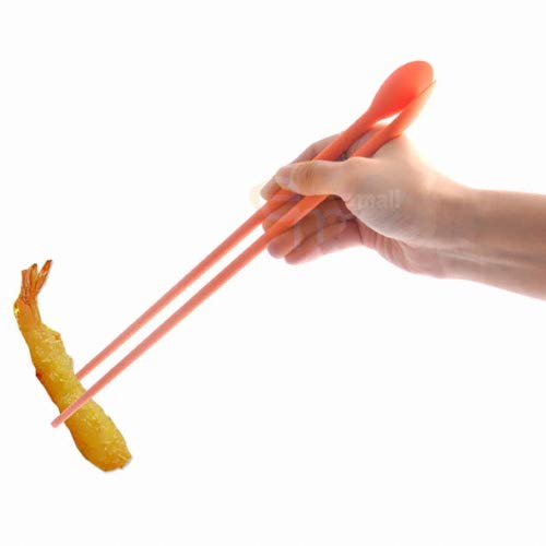 Kitchen Reusable 12 In Long Non Slip Silicone Cooking Chopstick With Spoon And Band, Stainless Steel Reinforced, Tempura, Frying