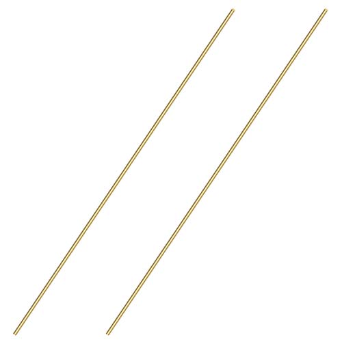 Sutemribor Brass Solid Round Rod Lathe Bar Stock, 18 Inch In Diameter 14 Inches In Length (2 Pcs)