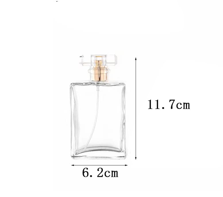 Yorror 2 Pcs Clear Glass Perfume Atomizer,100Ml Empty Refillable Perfume Spray Bottle For Men And Women,Portable Fragrance Fine