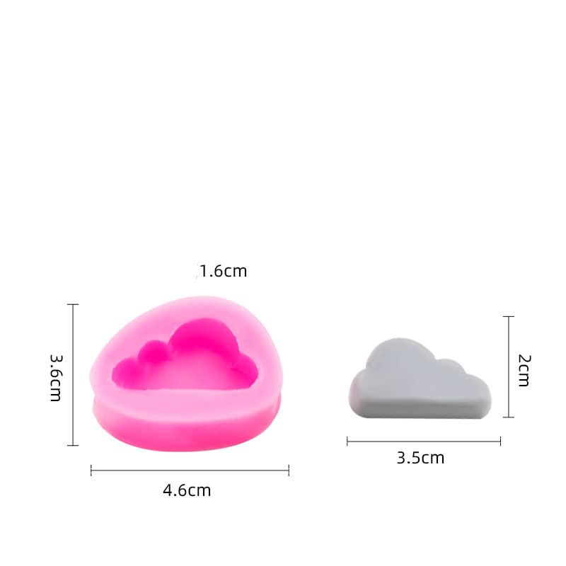 2Pcs Mini Size Cloud Silicone Molds For Diy Fondant Candy Making Chocolate Mold Desserts Ice Cube Gum Clay Biscuit Plaster Resin