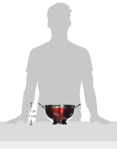 Euro-Home Gorgeous 5 Quart Red Stainless Steel Colander, Multicolor