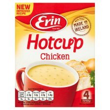 Erin Hot Cup Chicken Soup 4 Pack X 53G Made in Ireland with Pride