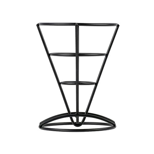 G.E.T. 4-61640 5    Dia. Black Metal Cone French Fry Holder, Iron (Qty 1)