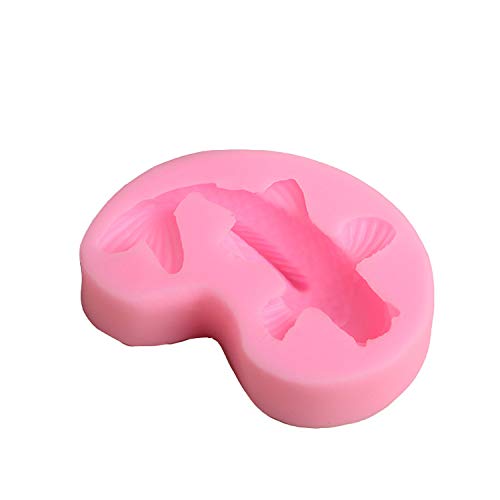 Gulinaza 2Pcs Mini Koi Fish Silicone Molds For Diy Cake Fondant Biscuit Cookies Sugar Pudding Chocolate Hard Candies Dessert Dec