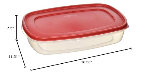 Rubbermaid 687965439399 Plastic Easy Find Lid Food Storage Container, 1.5 Gal, 1777163 Set Of 2