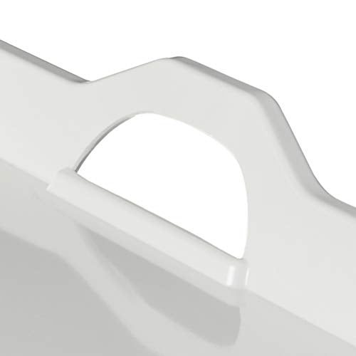 Hutzler Melamine Serving Tray With Handles, 20'' X 15'', White