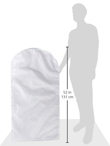 Whitmor Zippered Protective Gown Bag  Clear  24-in. x 3-in. x 48-in.