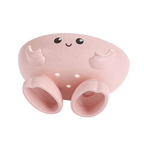 Aeggplant Eco-Friendly Plant Fibres Soap Dish, Lovely Kids Soap Holder, Drain Soap Dish For Bathroom Kitchen (Green)