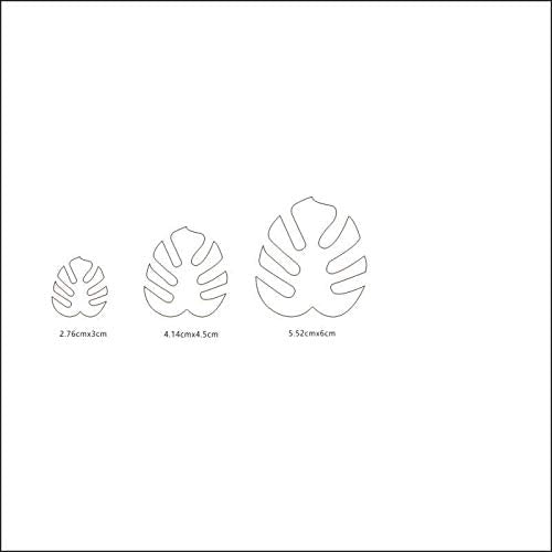 Chenrui Set Of 3 Monstera Leaf Polymer Clay Cutter Set Cookie Fondant Cutters