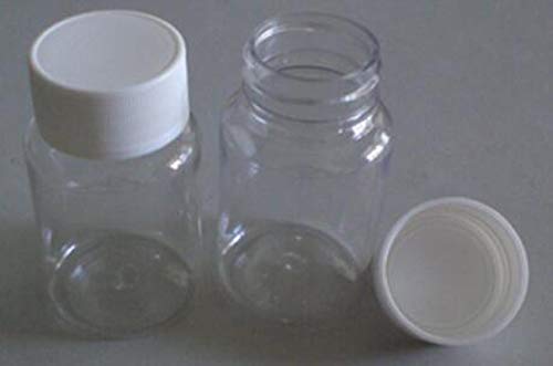 12 Pcs 100 Ml 3.3 Oz Plastic Clear Bottles Empty Container With White Screw Cap Solid Powder Case Refillable Tablet Storage Hold